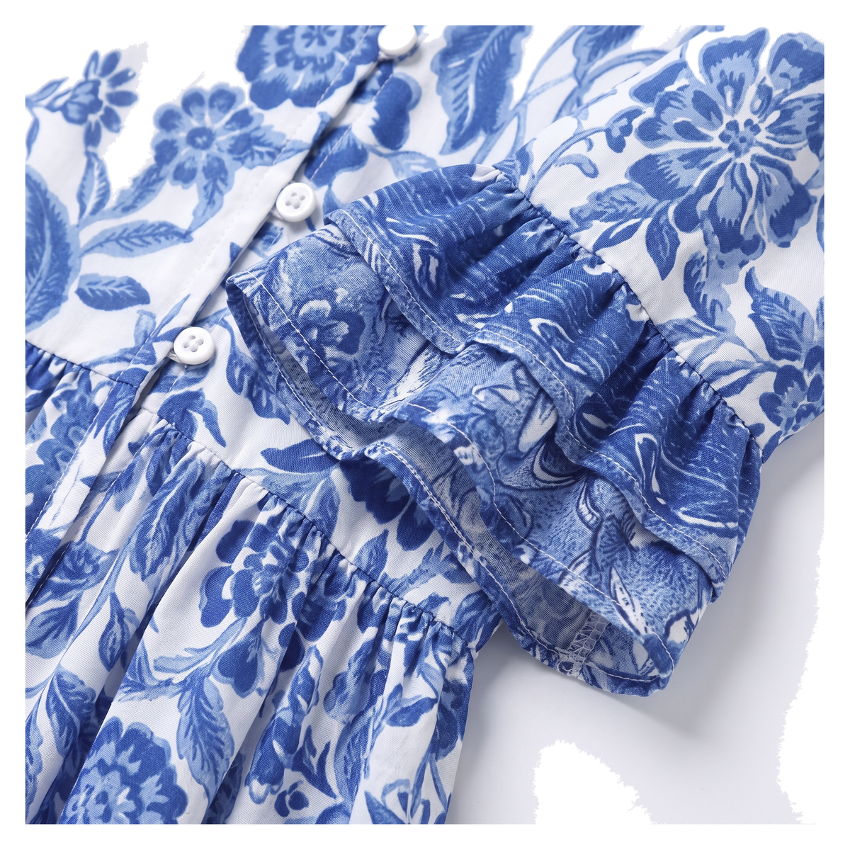 Vestido Midi Floral con Botones