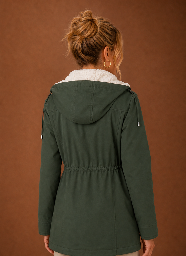 Chaqueta Parka para Mujer - Abrigo Largo de Invierno con Capucha Forrado de Forro Polar | Areleon
