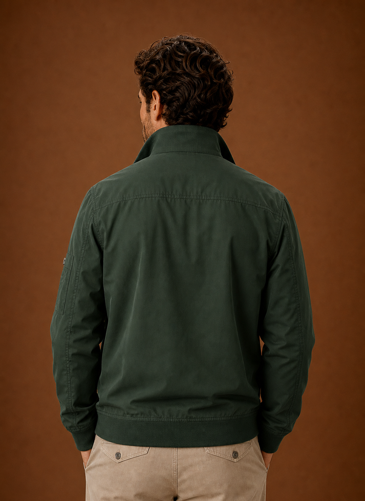 Chaqueta Bomber Ligera para Hombre Chaqueta Casual con Cremallera | Areleon