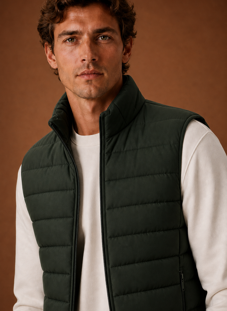 Chaleco Acolchado para Hombre - Chaleco de Invierno Liviano | Areleon