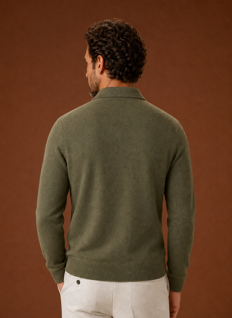Chaqueta de punto para hombre con cremallera completa | Areleon