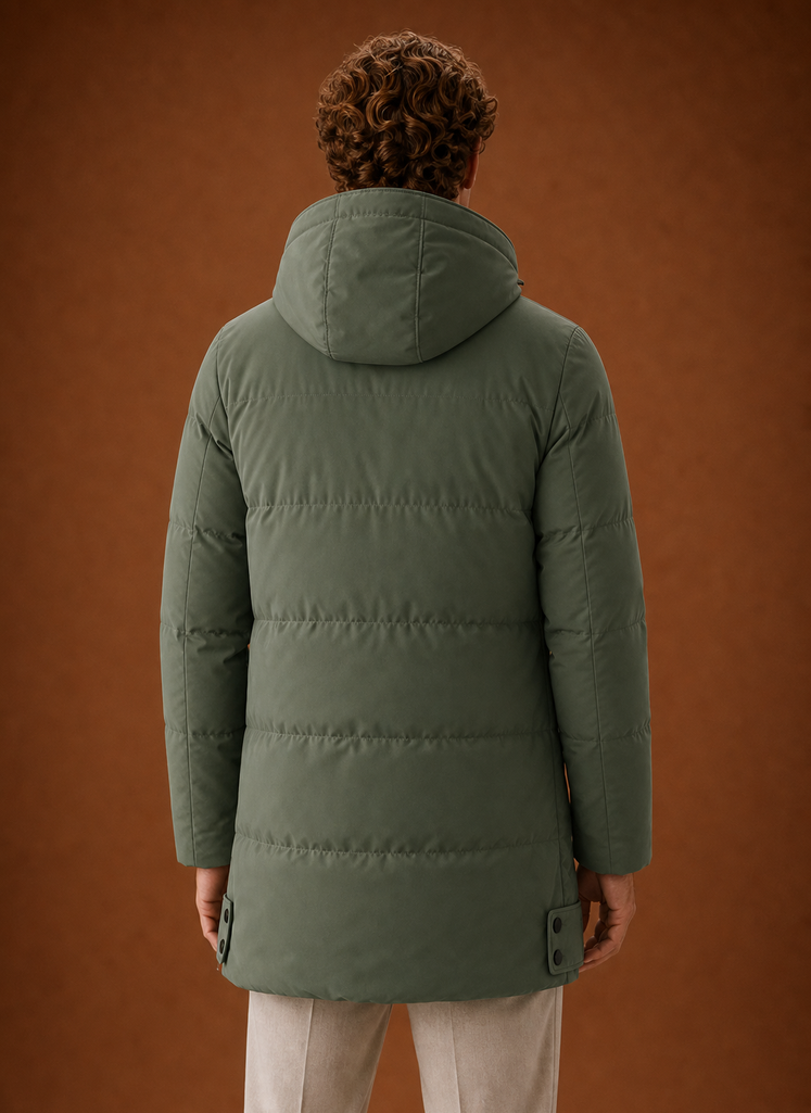Chaqueta de Plumas para Hombre - Parka con Capucha para Invierno | Areleon