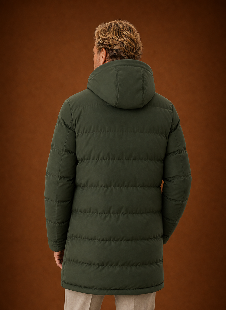 Chaqueta Puffer para Hombre - Abrigo de Invierno Aislado con Capucha Larga | Areleon