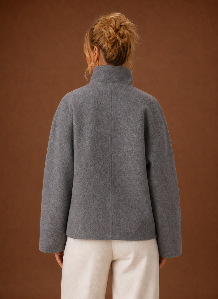 Chaqueta de Cuello Embudo para Mujer - Chaqueta Casual | Areleon