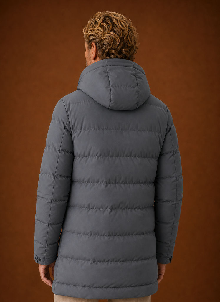Chaqueta Puffer para Hombre - Abrigo de Invierno Aislado con Capucha Larga | Areleon
