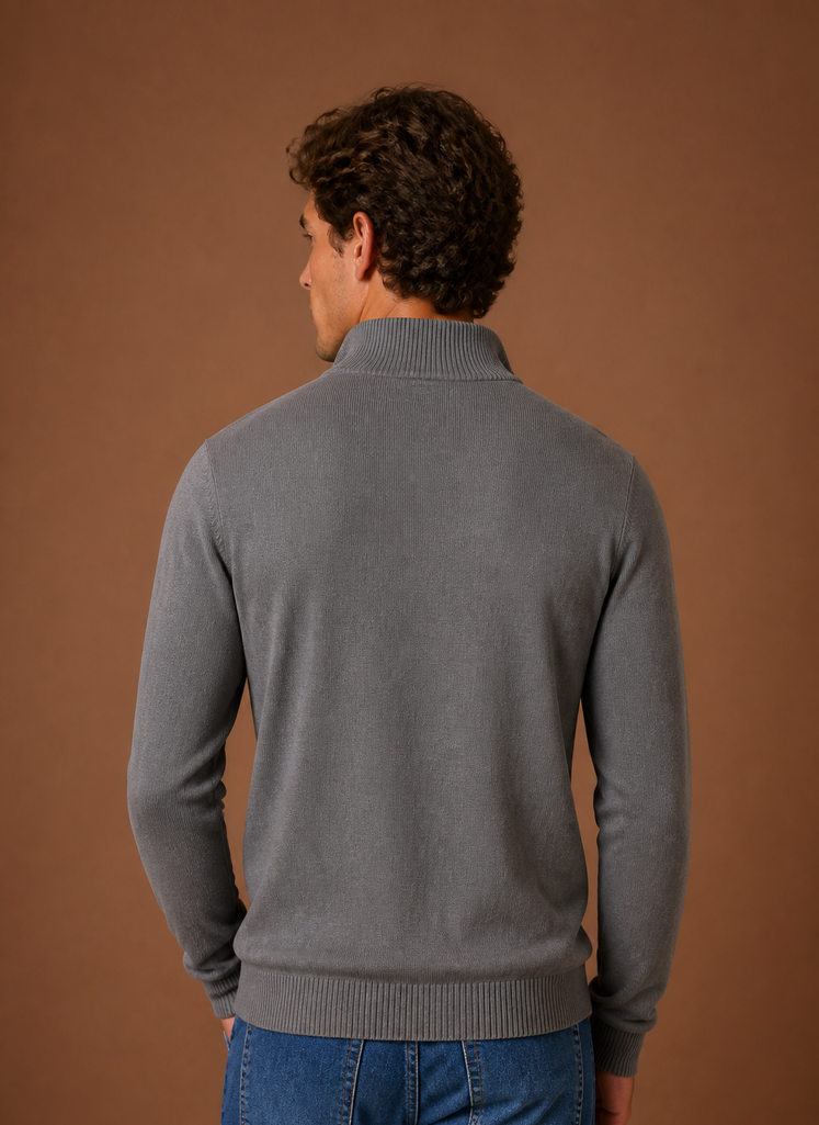 Suéter de Cuello Cuarto para Hombre | Areleon