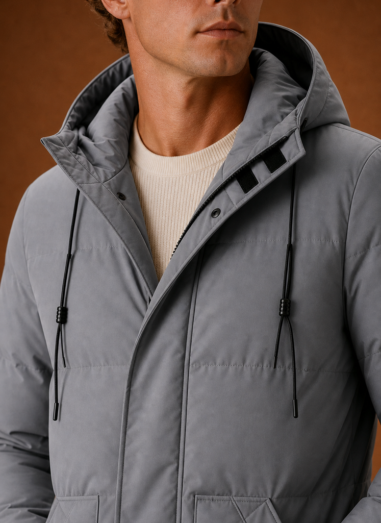 Chaqueta de Plumas para Hombre - Parka con Capucha para Invierno | Areleon