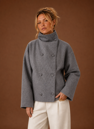 Chaqueta de Cuello Embudo para Mujer - Chaqueta Casual | Areleon