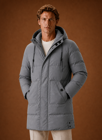 Chaqueta de Plumas para Hombre - Parka con Capucha para Invierno | Areleon