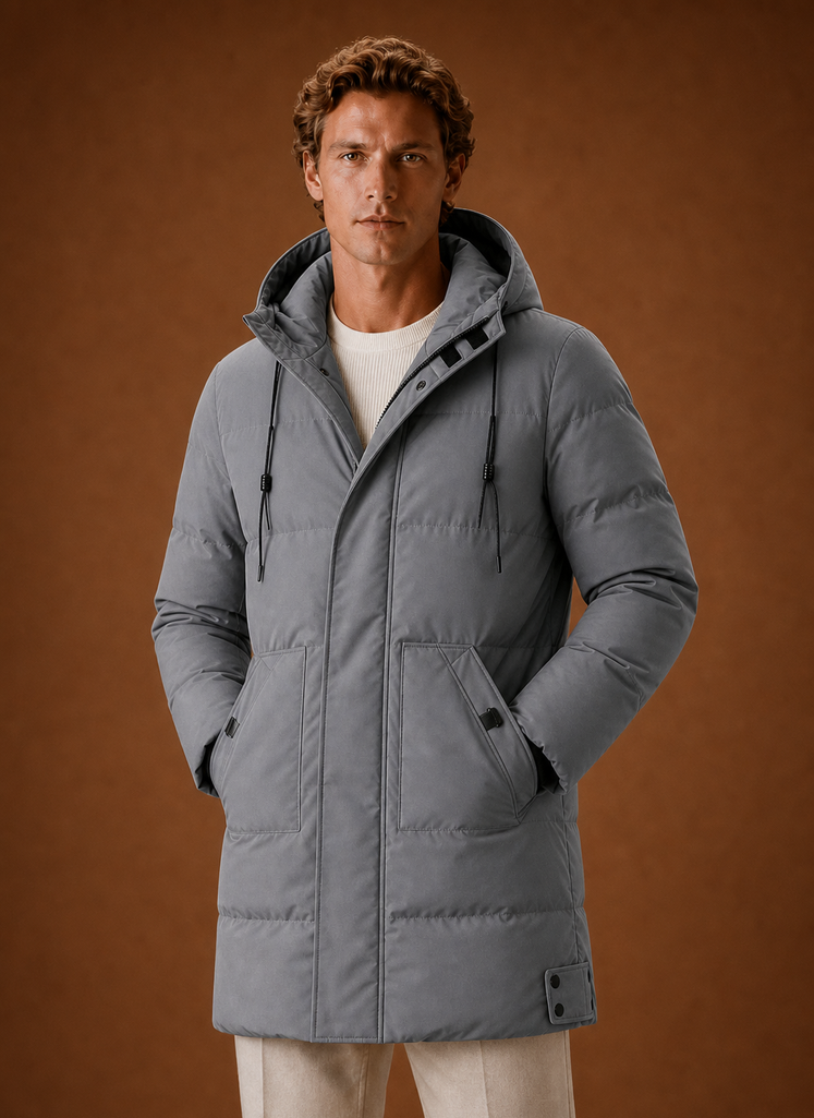 Chaqueta de Plumas para Hombre - Parka con Capucha para Invierno | Areleon