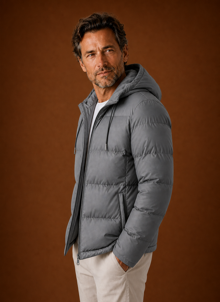 Chaqueta Acolchada con Capucha para Hombre | Areleon