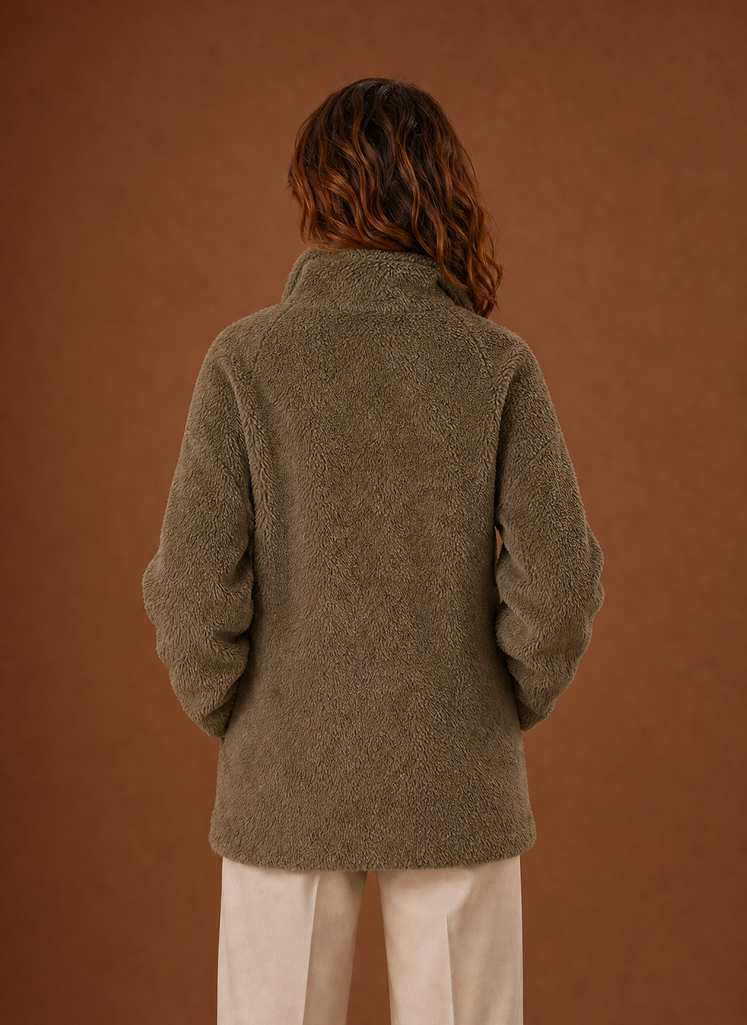 Chaqueta de Invierno con Cremallera de Forro Polar para Mujer | Areleon
