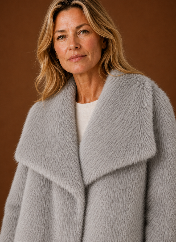Abrigo de Piel Sintética para Mujeres - Chaqueta de Invierno | Areleon