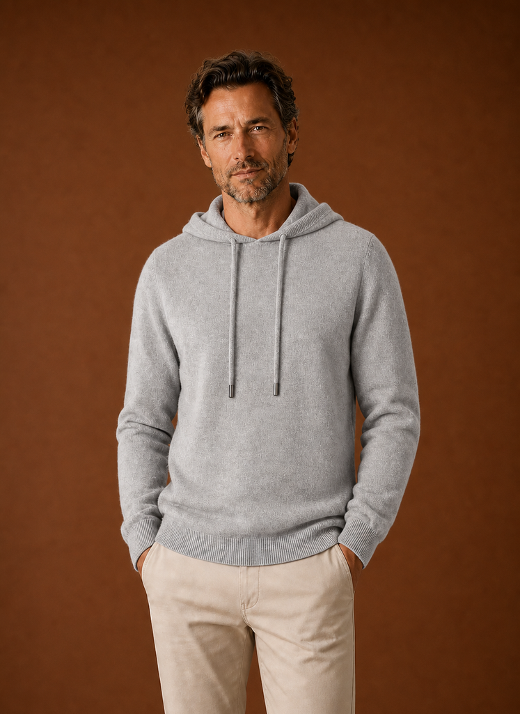 Suéter con Capucha de Look Cachemir para Hombre - Suéter de Punto | Areleon