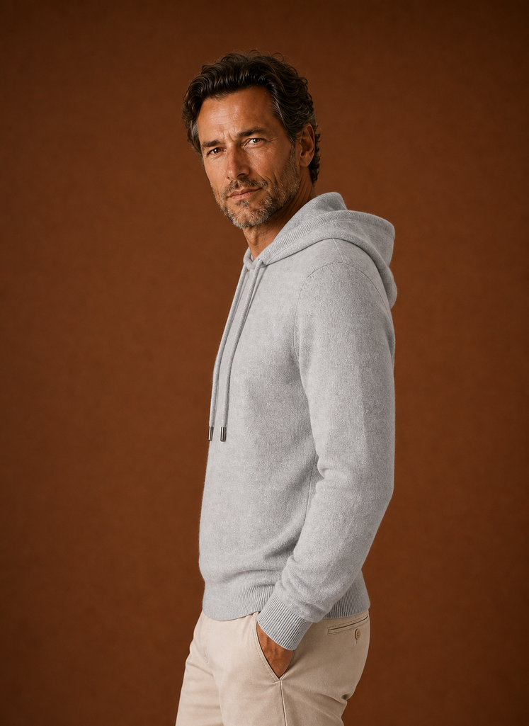 Suéter con Capucha de Look Cachemir para Hombre - Suéter de Punto | Areleon
