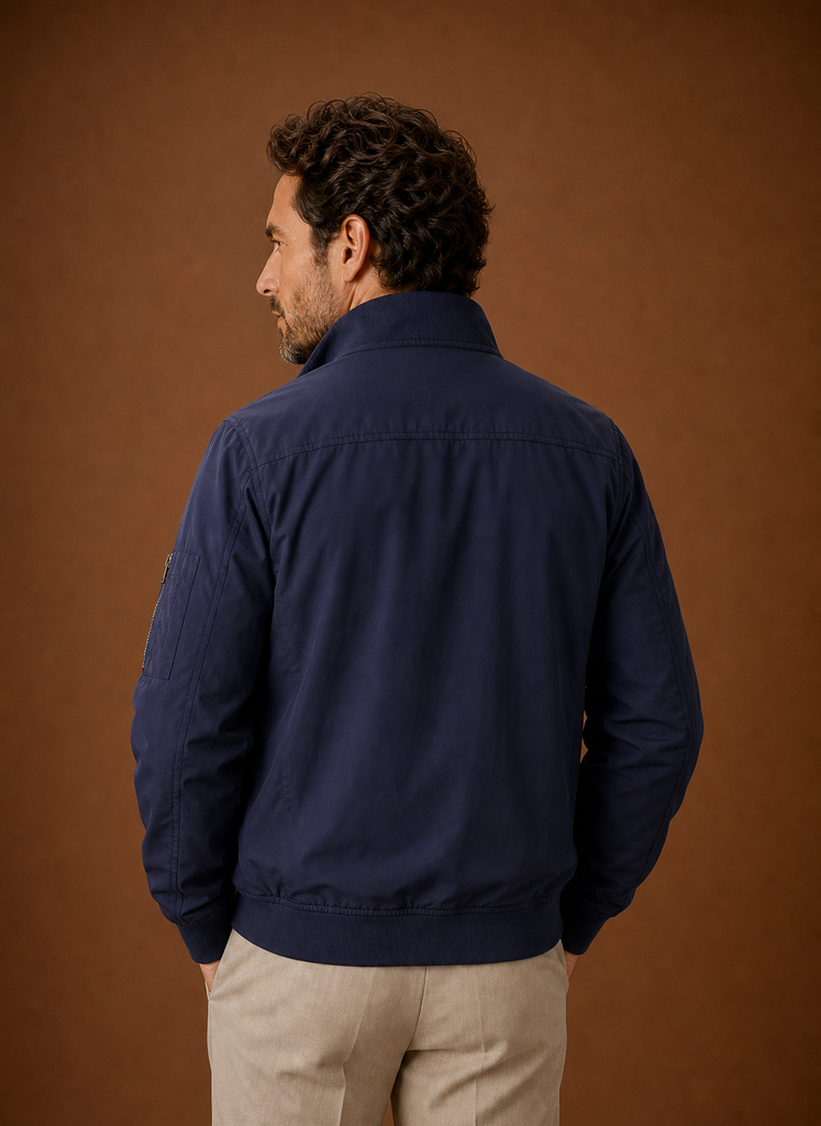 Chaqueta Bomber Ligera para Hombre Chaqueta Casual con Cremallera | Areleon