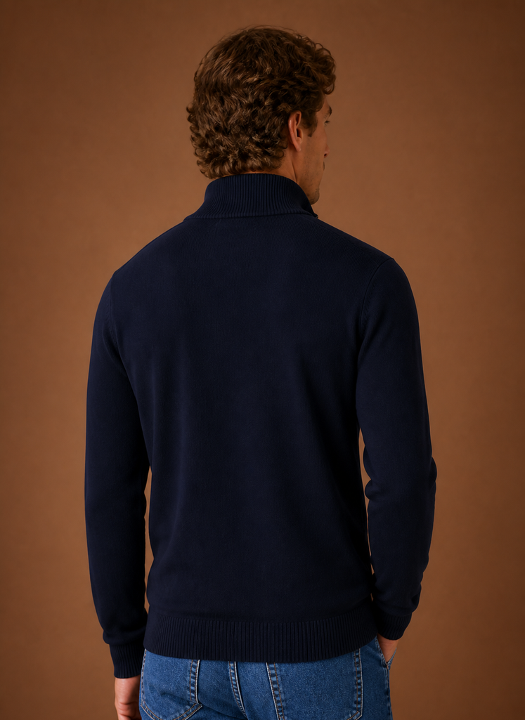 Suéter de Cuello Cuarto para Hombre | Areleon