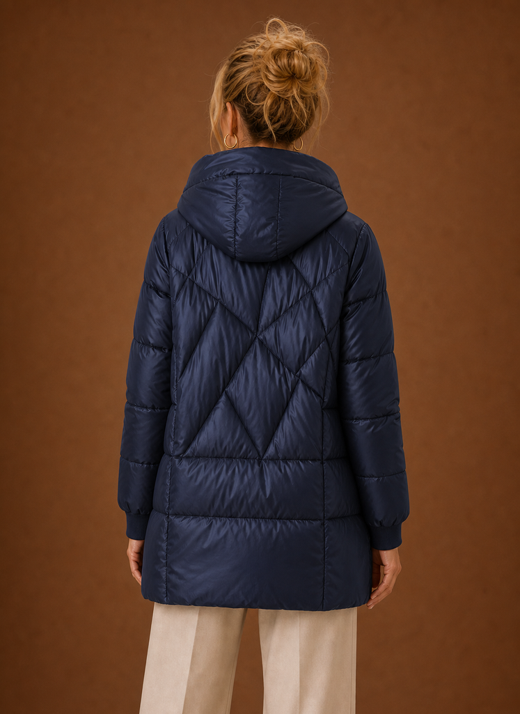 Chaqueta Puffer Larga para Mujer - Abrigo de Invierno con Capucha | Areleon