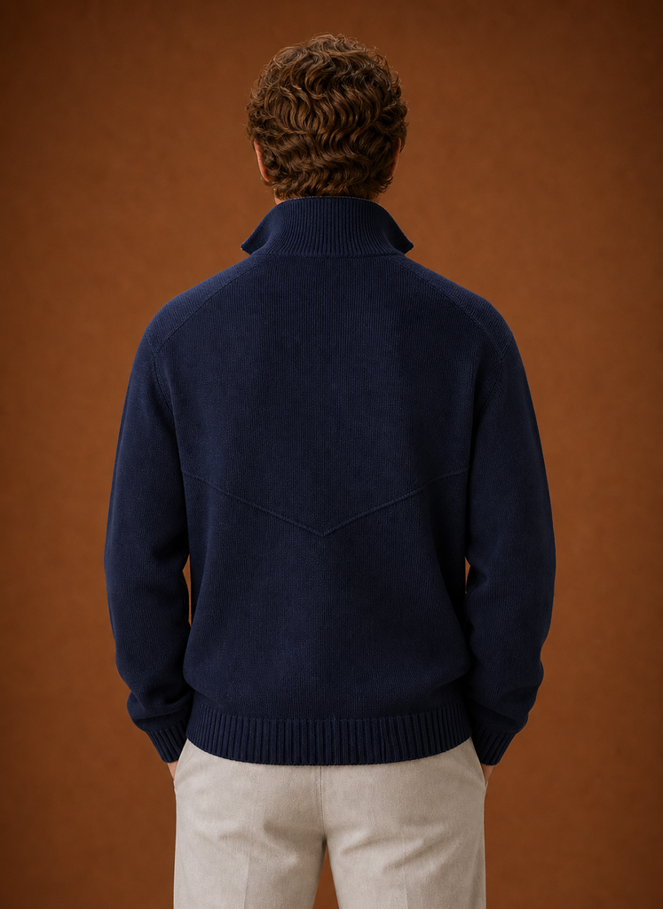 Cárdigan de Punto para Hombre - Chaqueta de Suéter con Cierre Completo | Areleon