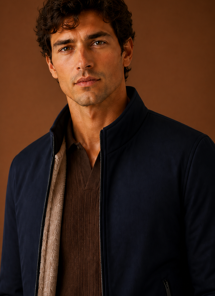 Chaqueta Bomber de Forro Polar Liviana para Hombre | Areleon