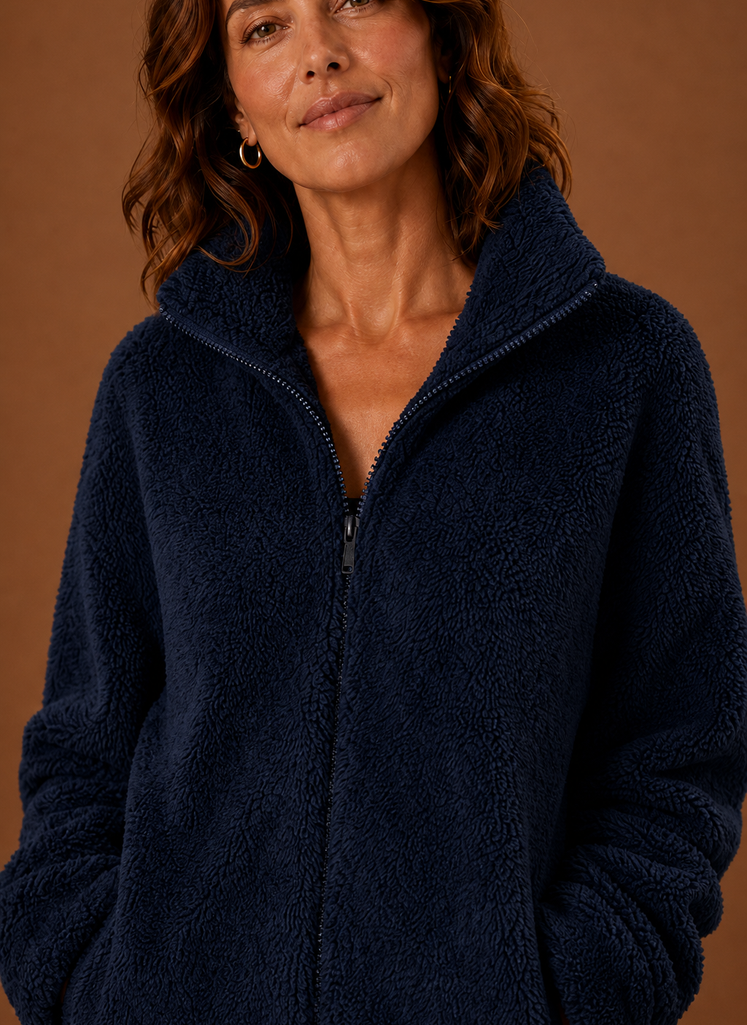 Chaqueta de Invierno con Cremallera de Forro Polar para Mujer | Areleon