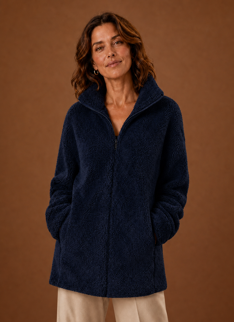 Chaqueta de Invierno con Cremallera de Forro Polar para Mujer | Areleon