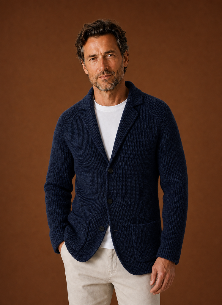 Cárdigan de Punto para Hombre - Chaqueta de Capa con Botones | Areleon