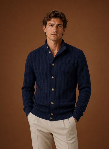 Cárdigan de Punto para Hombre - Suéter con Botones Frontal | Areleon