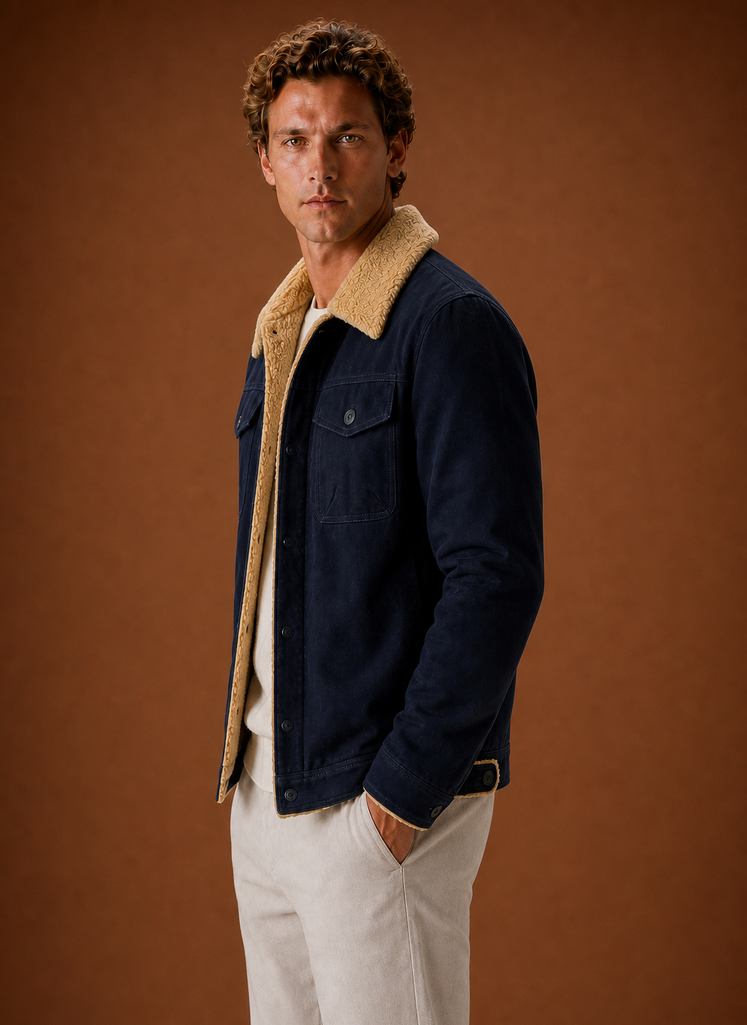 Chaqueta Sherpa para Hombre - Chaqueta Casual con Forro de Forro Polar | Areleon