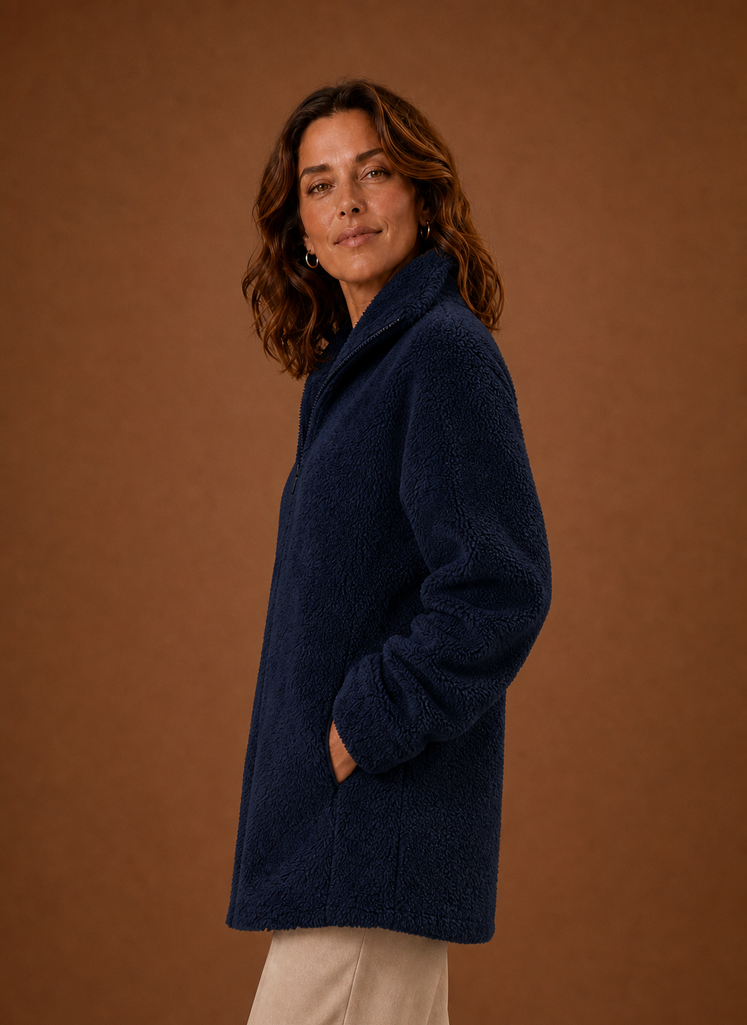 Chaqueta de Invierno con Cremallera de Forro Polar para Mujer | Areleon