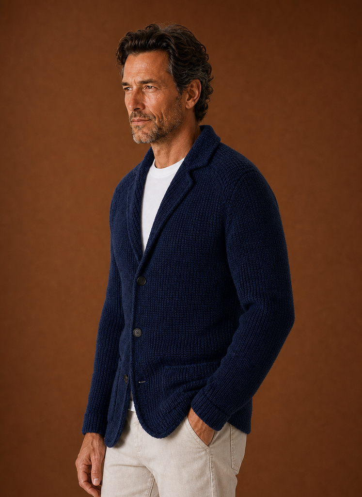 Cárdigan de Punto para Hombre - Chaqueta de Capa con Botones | Areleon