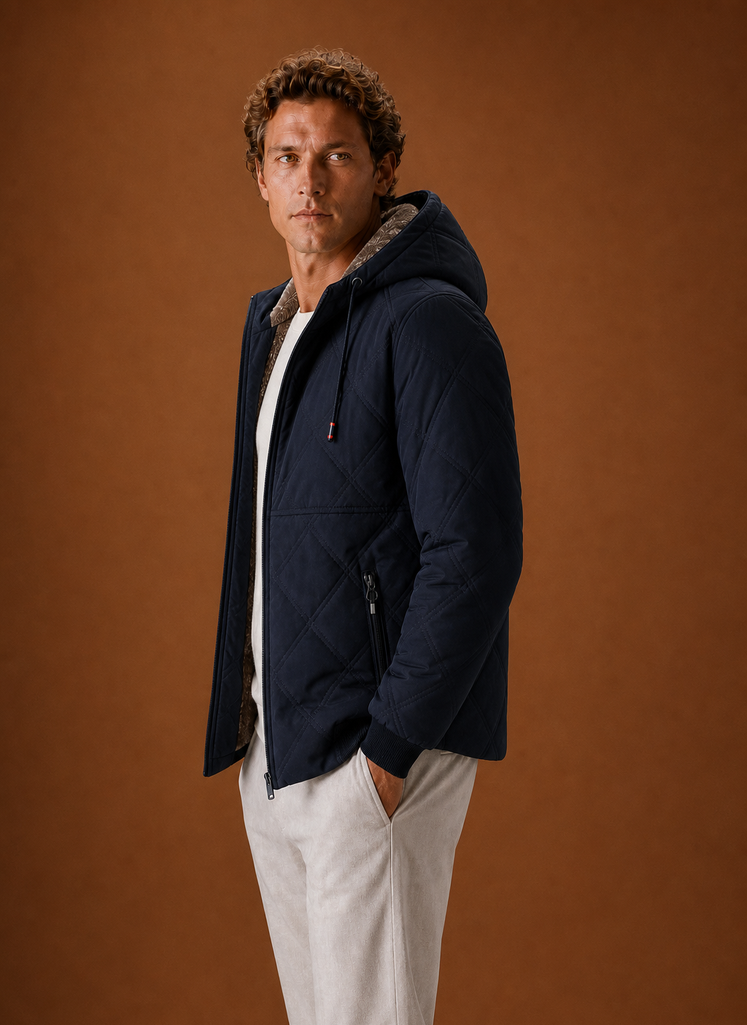 Chaqueta Acolchada para Hombre - Abrigo de Invierno con Capucha y Forro de Piel Sintética | Areleon