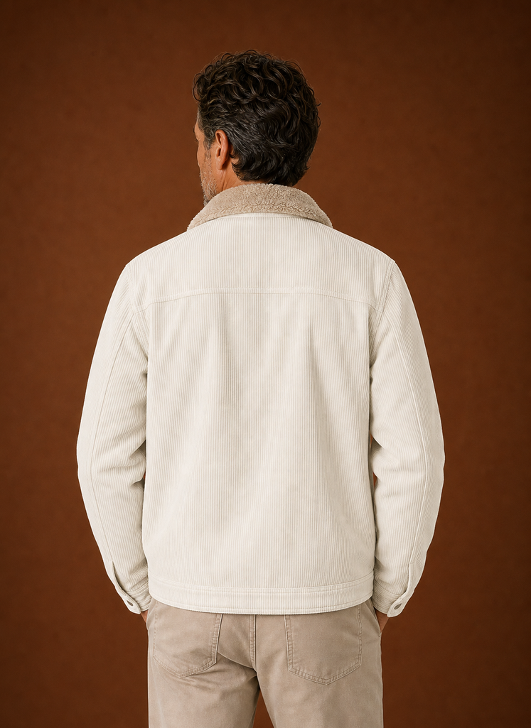 Chaqueta de Invierno para Hombre de Pana con Forro de Sherpa | Areleon