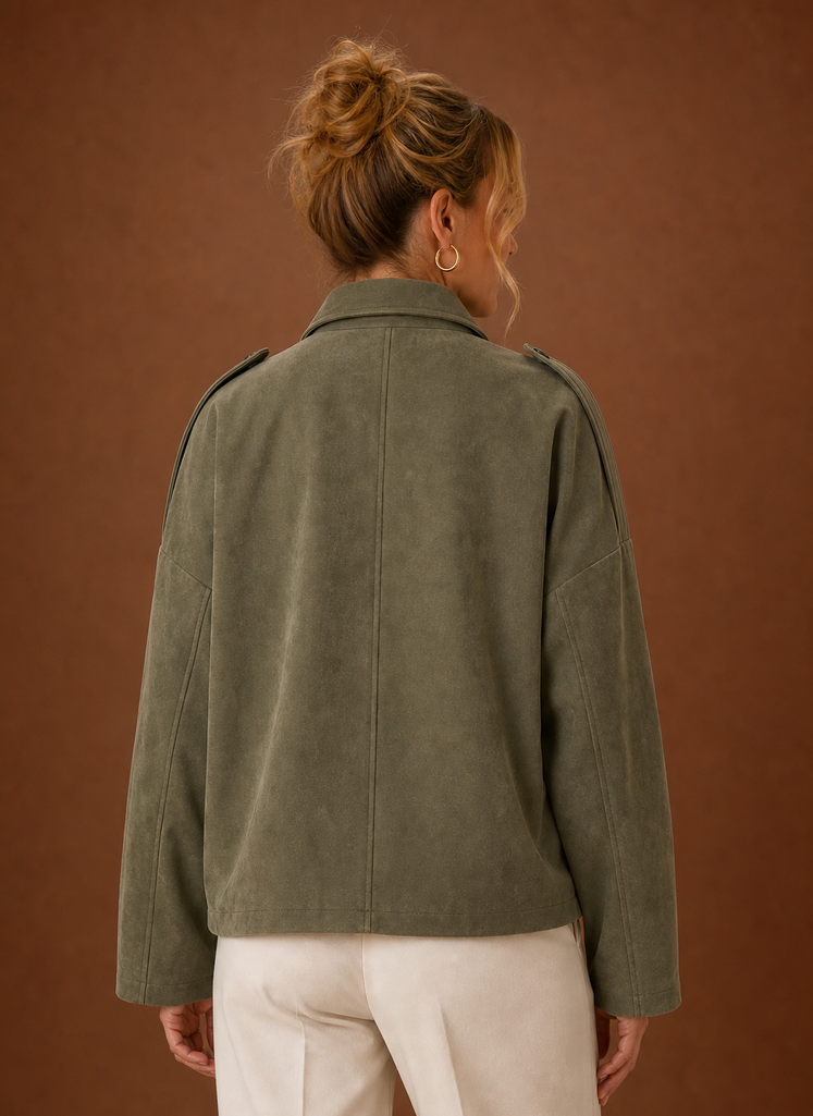 Chaqueta Oversized de Ante para Mujeres | Areleon