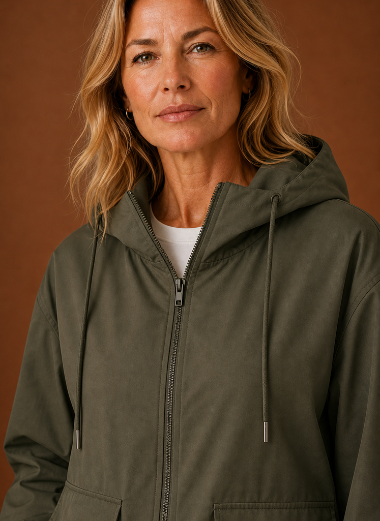 Chaqueta Ligera con Capucha para Mujeres | Areleon