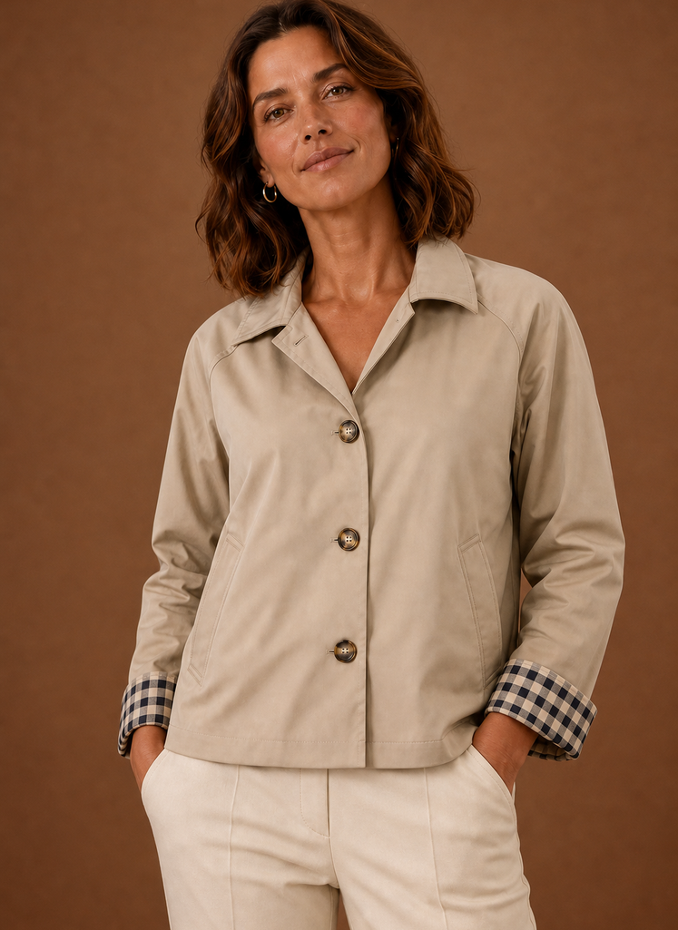Chaqueta Ligera con Botones para Mujeres | Areleon
