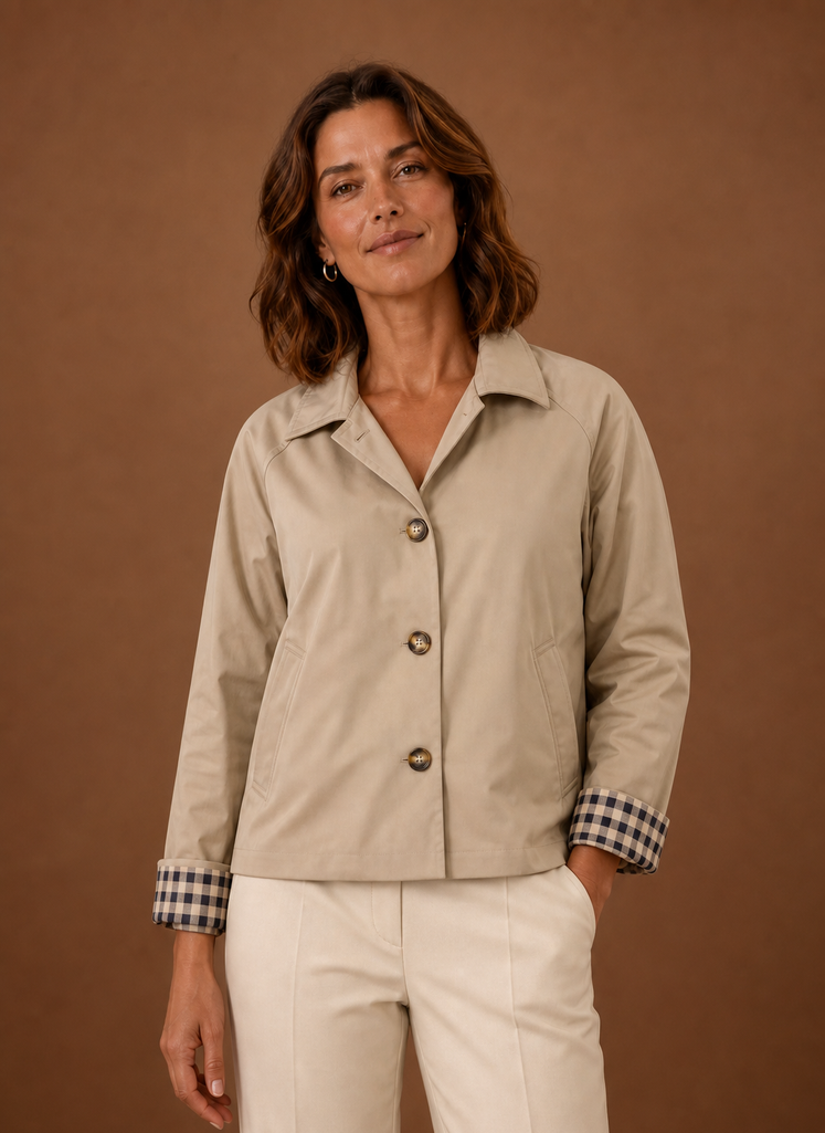 Chaqueta Ligera con Botones para Mujeres | Areleon
