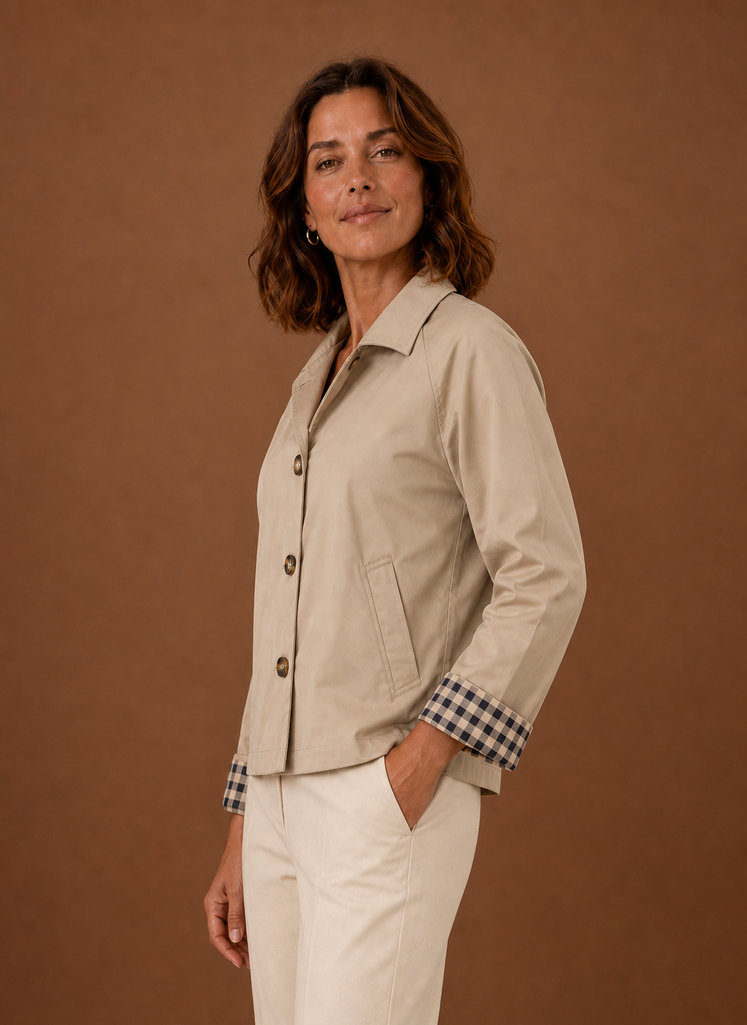 Chaqueta Ligera con Botones para Mujeres | Areleon