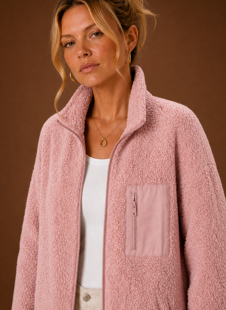 Chaqueta de Forro Polar con Cremallera para Mujer | Areleon
