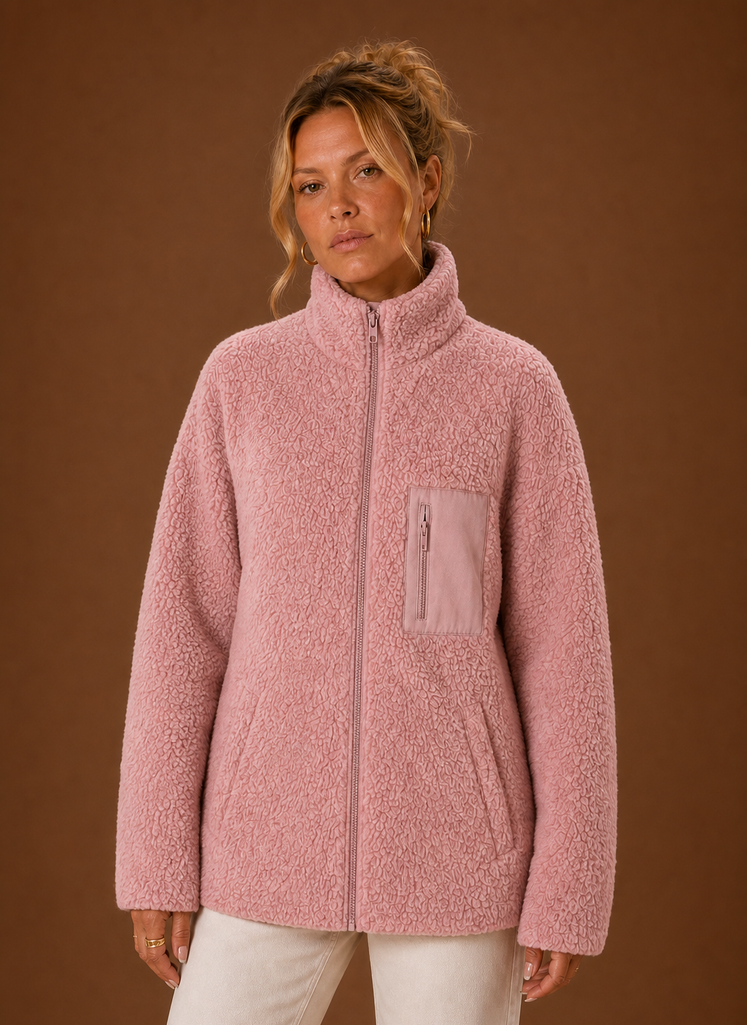 Chaqueta de Forro Polar con Cremallera para Mujer | Areleon
