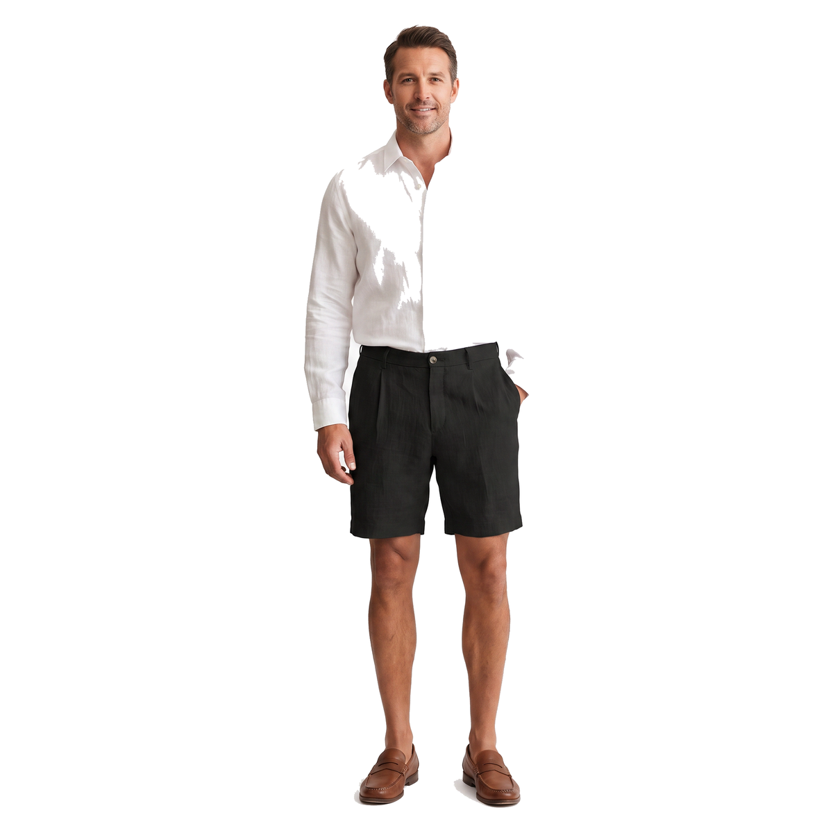 Pantalones Cortos de Lino Piombino
