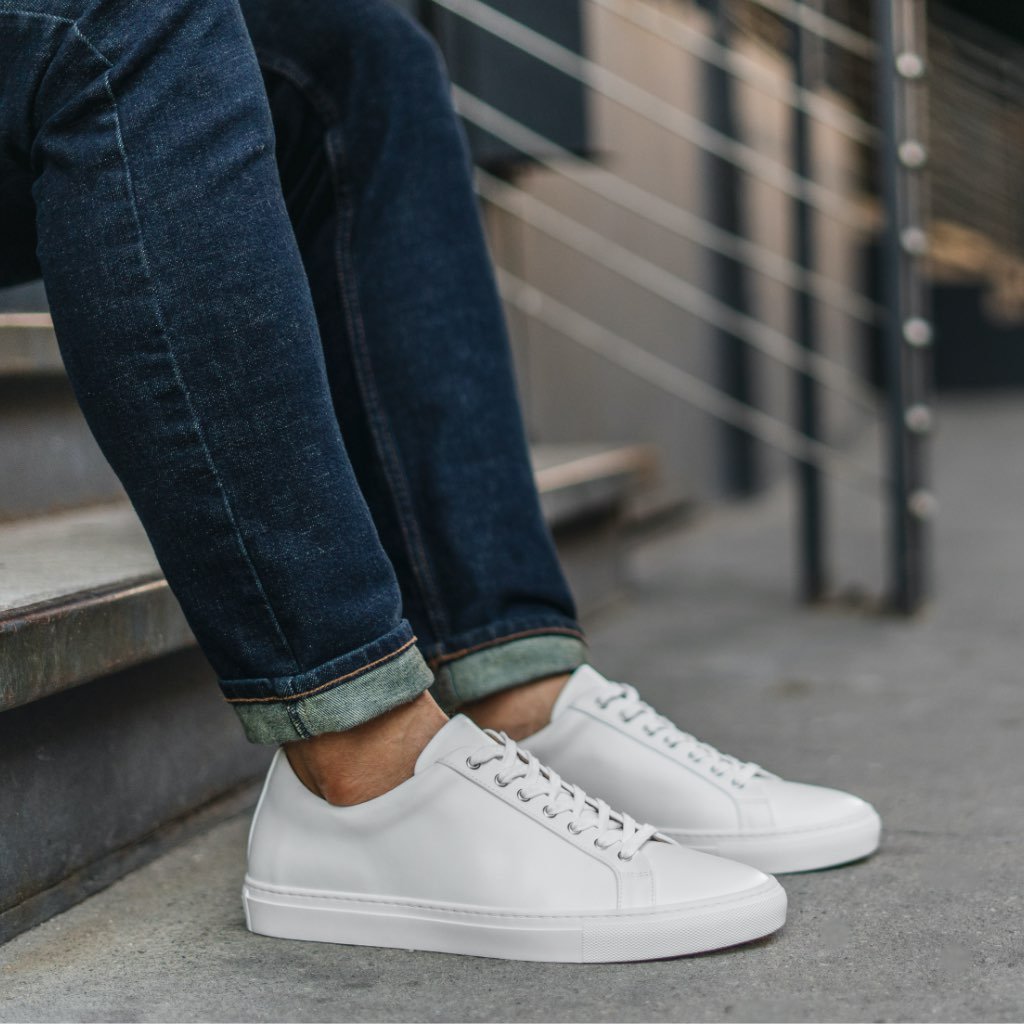 Zapatillas de Cuero Genuino para Hombre de Corte Bajo