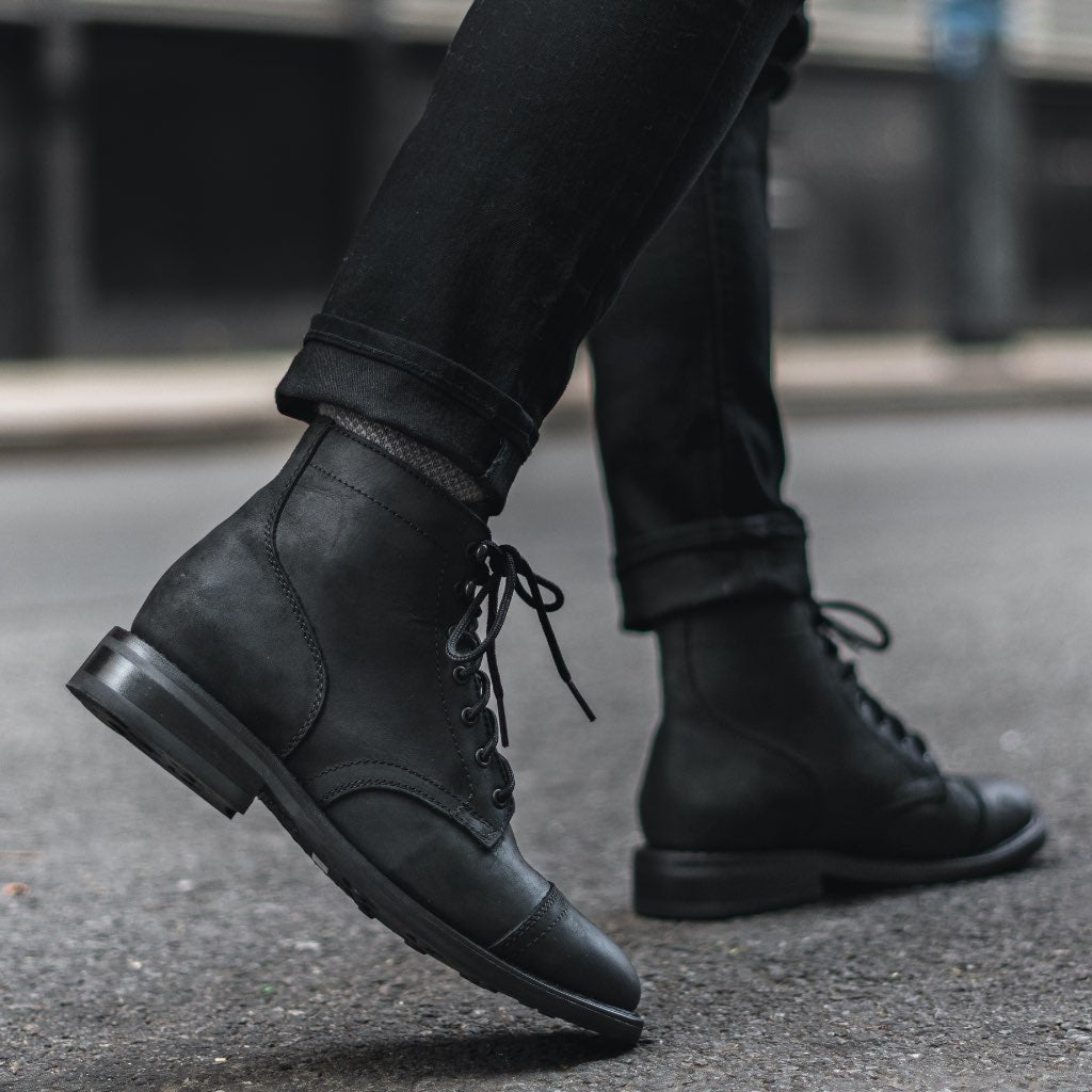 Botas de Piel Genuina para Hombre con Punta Cap Toe