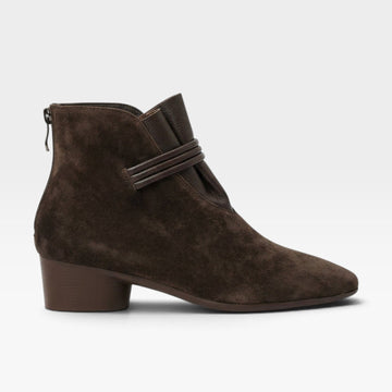 Botas de Tobillo Elegantes para Mujeres de Ante Genuine