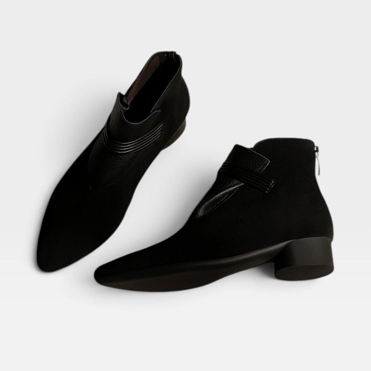 Botas de Tobillo Elegantes para Mujeres de Ante Genuine