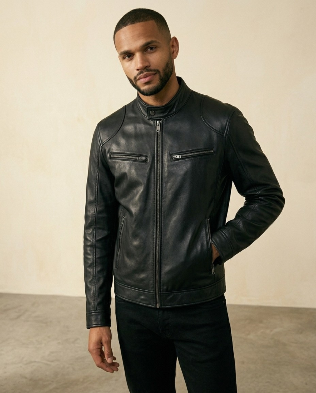 Chaqueta de Cuero Biker Signature