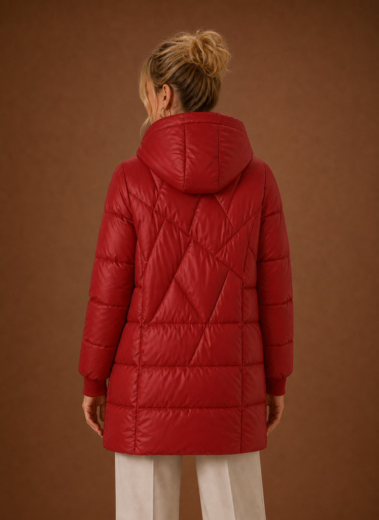 Chaqueta Puffer Larga para Mujer - Abrigo de Invierno con Capucha | Areleon