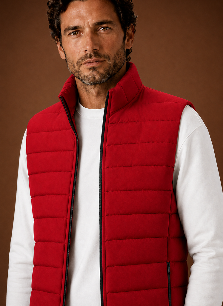 Chaleco Acolchado para Hombre - Chaqueta Sin Mangas con Cuello Alto | Areleon