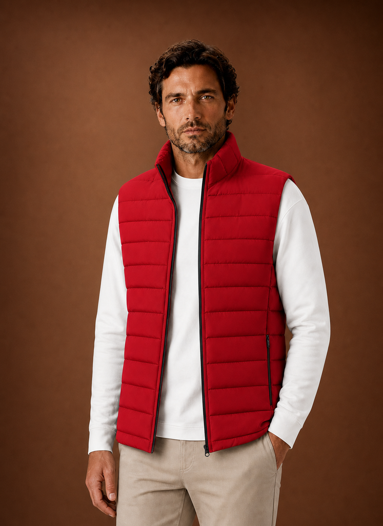 Chaleco Acolchado para Hombre - Chaqueta Sin Mangas con Cuello Alto | Areleon