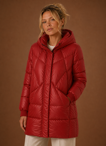 Chaqueta Puffer Larga para Mujer - Abrigo de Invierno con Capucha | Areleon